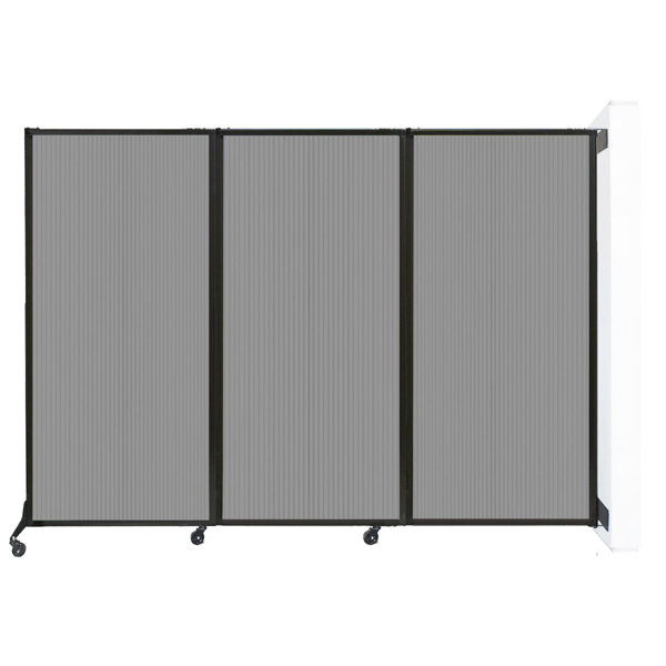 Versare 7' Wide WallMountedQuickwall Polycarbonate Sliding Partition